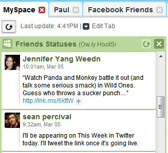 MySpace on HootSuite HootSuite with MySpace