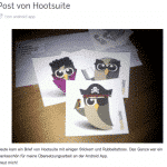 HootSuite owl stickers in Germany