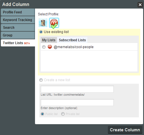 Twitter Lists on HootSuite HootSuite with Twitter Lists