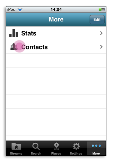 Contacts iPhone HootSuite