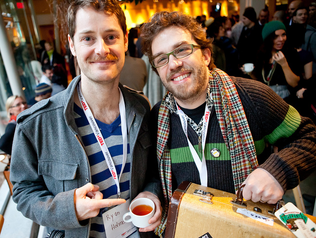 Dave Olson and Ryan Holmes at TEDxVancouver 2010 CEO and Marketing Director