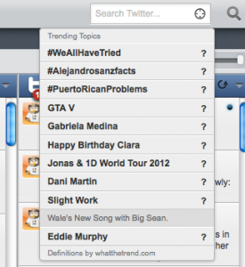 What the Trend in HootSuite What the Trend uses crowdsourced submission to define trending topics and hashtags