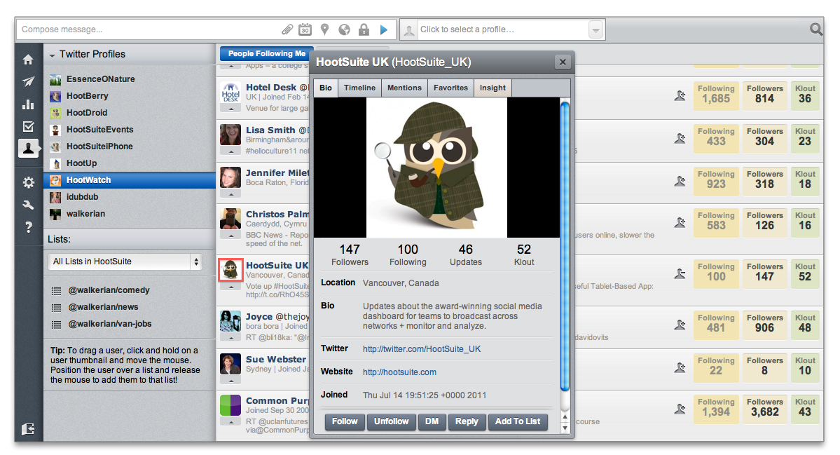 Full Bio HootSuite Contacts Full Bio HootSuite Contacts Twitter