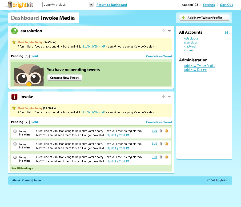 BrightKit Dashboard BrightKit Dashboard