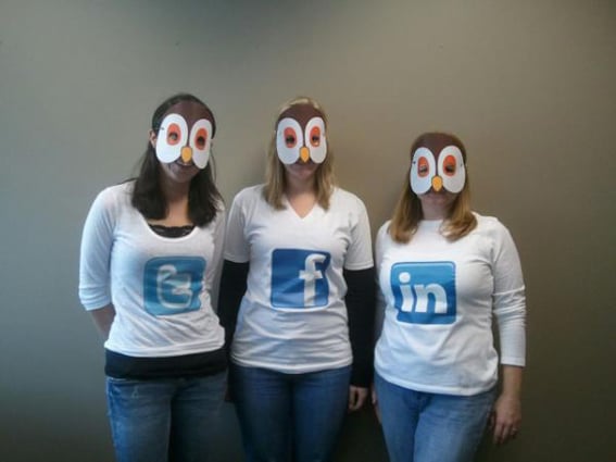 Jodi O'Tool and some friends as HootSuite HootSuite Halloween