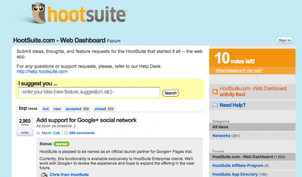 TechCrunch feature on UserVoice HootSuite UserVoice TechCrunch