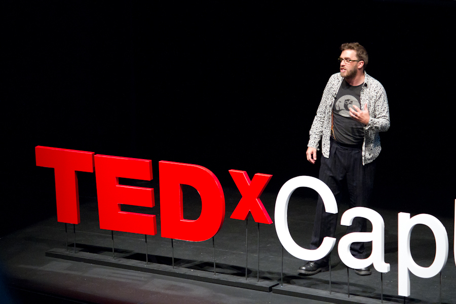 Dave Olson presenting at TEDx Capilano