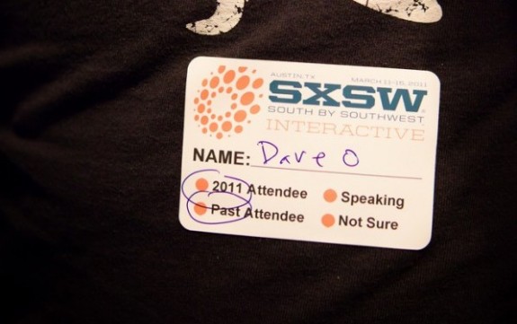 Dave Olson SXSW 2011 Name Tag