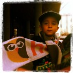 A little HootFan sports a HootSuite scarf