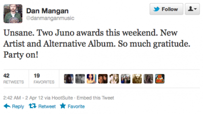 Dan Mangan Juno Win Dan Mangan Juno Win