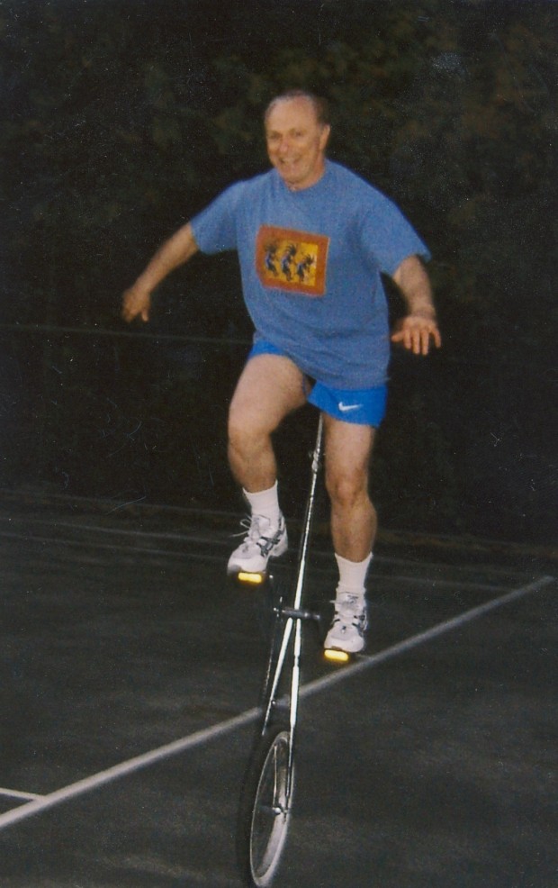 Raymond Aaron on Unicycle Raymond Aaron on Unicycle