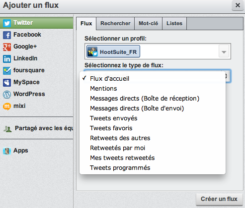 Ajouter un flux