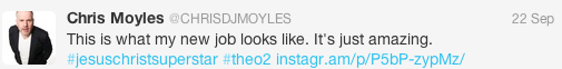 Chris Moyles Tweet