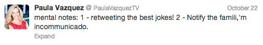 Paula Vazquez Tweet