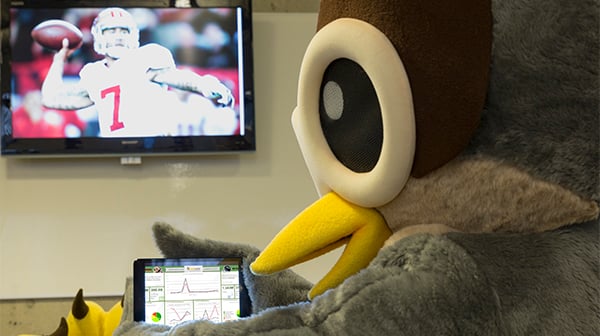 Owly connects with other fans in his Super Bowl XLVII second screen. Are you following the social media game?