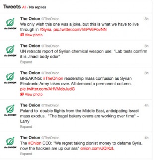 The Syrian Electronic Army hacked the Onion's Twitter account using three simple phishing techniques.