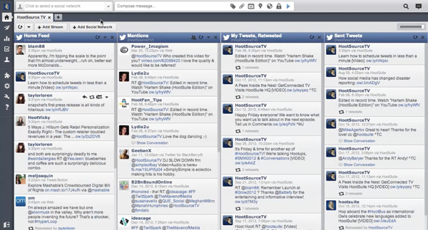 A HootSuite Social Media Dashboard