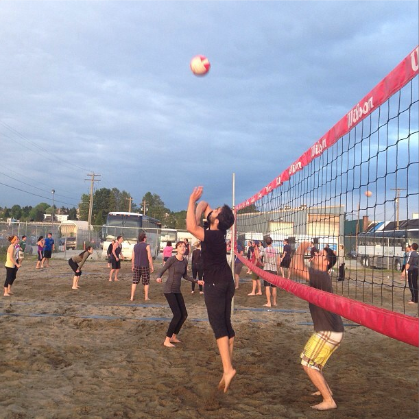 The HootSuite team is always a threat on the sand courts