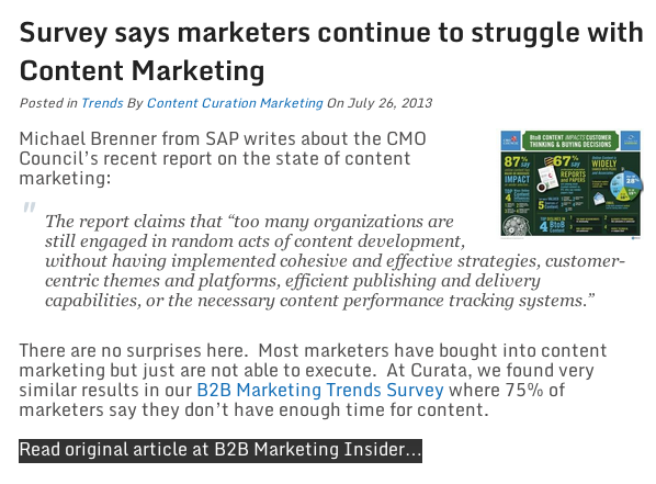 An example of a new headline for existing content.
