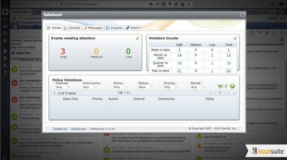 Protect inbound and outbound social activity