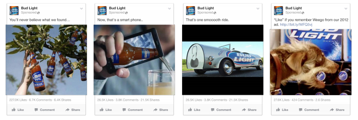 best Facebook ads Bud Light example