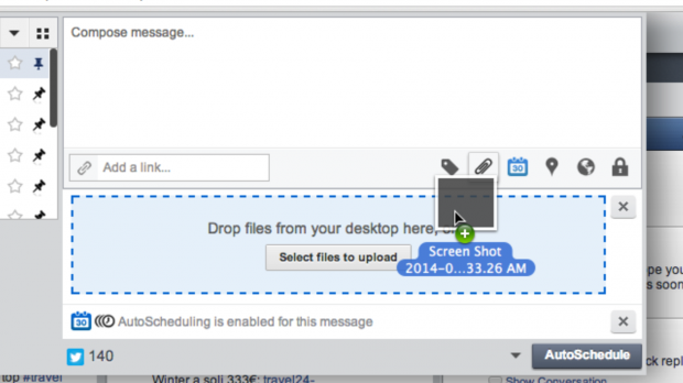 How to upload images and files by dragging and dropping.
