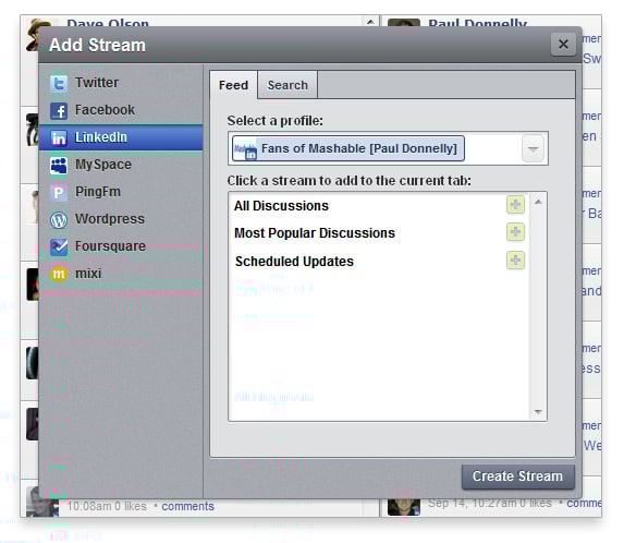 LinkedIn for HootSuite - group streams LinkedIn for HootSuite - group streams