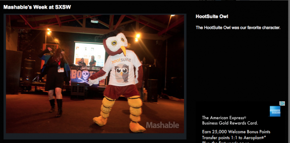 The HootSuite Owl was Mashable's favorite character The HootSuite Owl was Mashable's favorite character