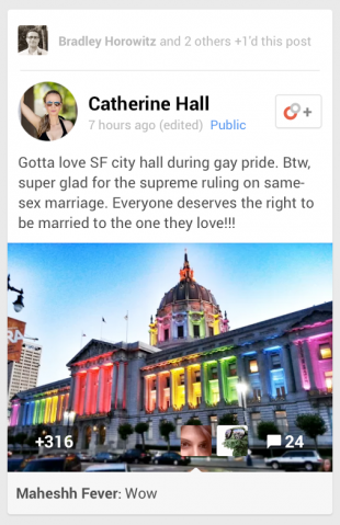 Google Plus One Update