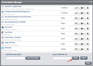 Exported Google Reader File