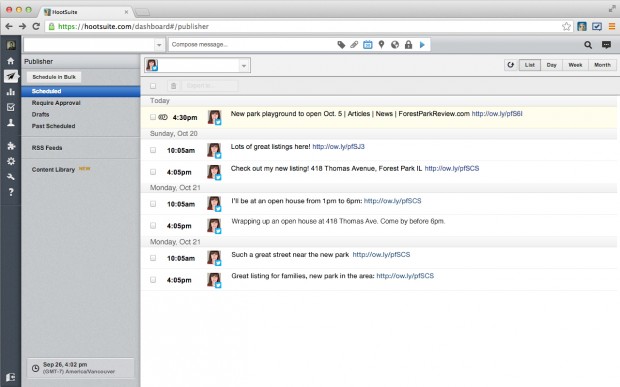 Schedule social media messages so you're always providing value to followers.
