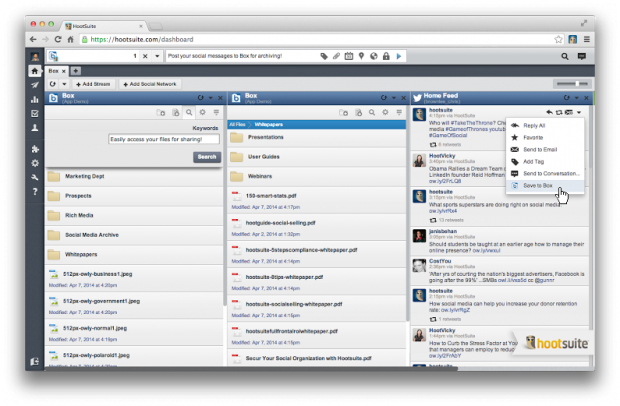 Archive your social media activity to your Box files