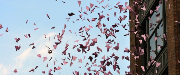 Social media campaign ideas blog post image header of flying paper airplanes