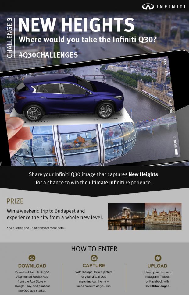 infiniti user content for q30 challenges campaign