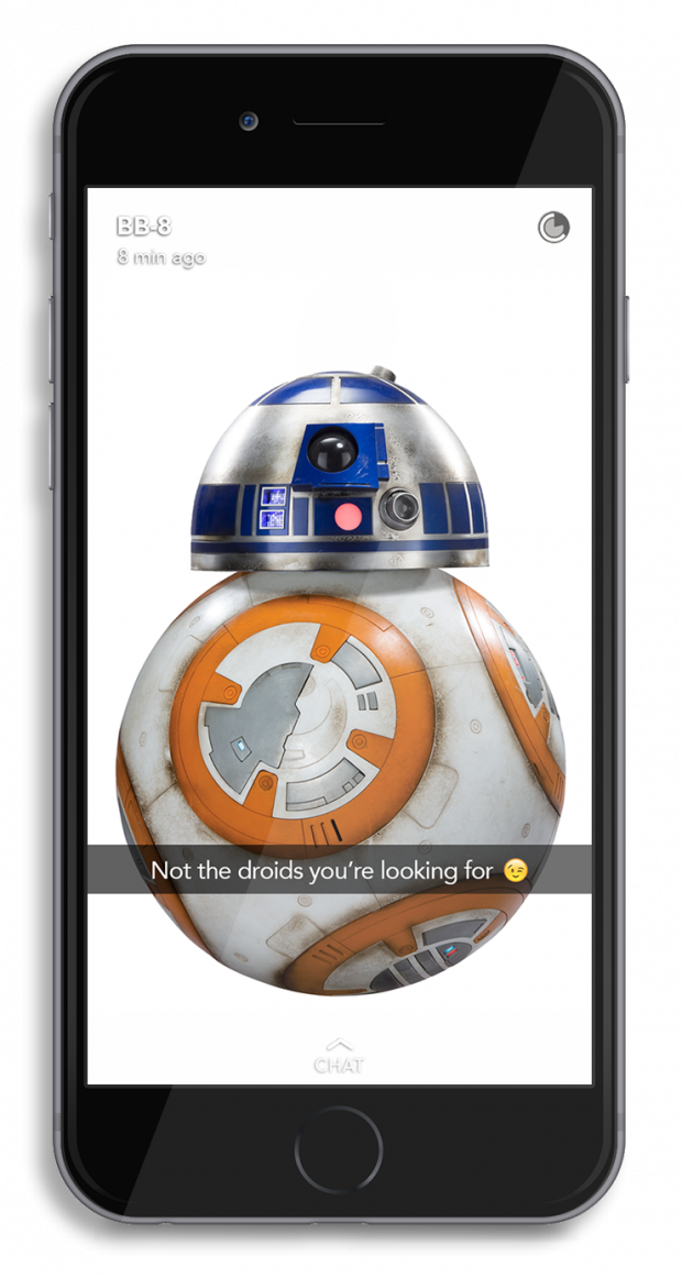 What it Would Look Like if BB-8 Used Snapchat | Hootsuite Blog