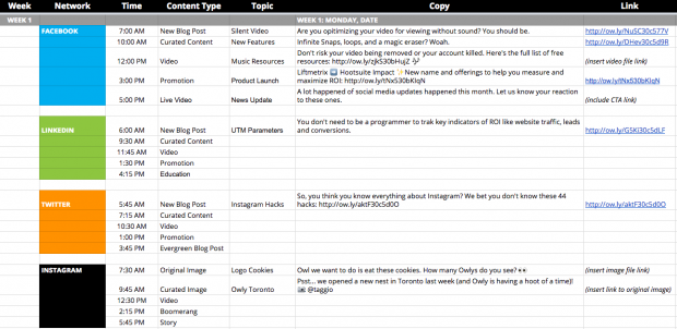 Content Matrix Template For Website