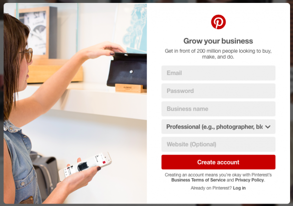 Pinterest for business