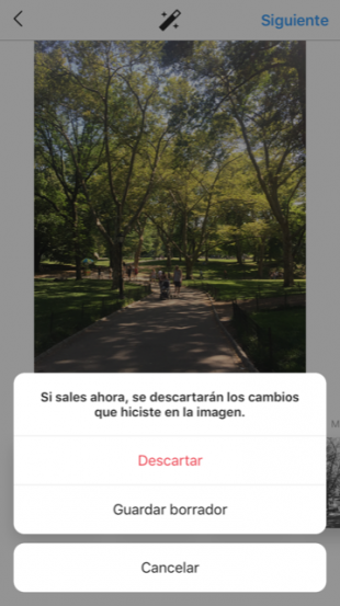 Borradores de Instagram