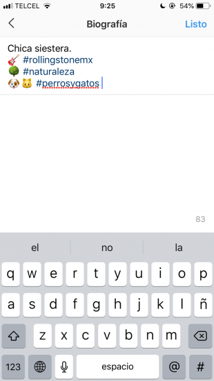 Cómo incluir hashtags en tu perfil de Instagram