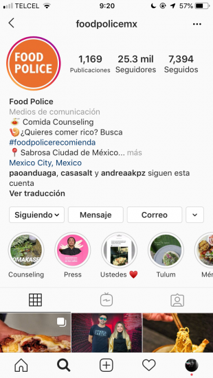 Historias en tu perfil