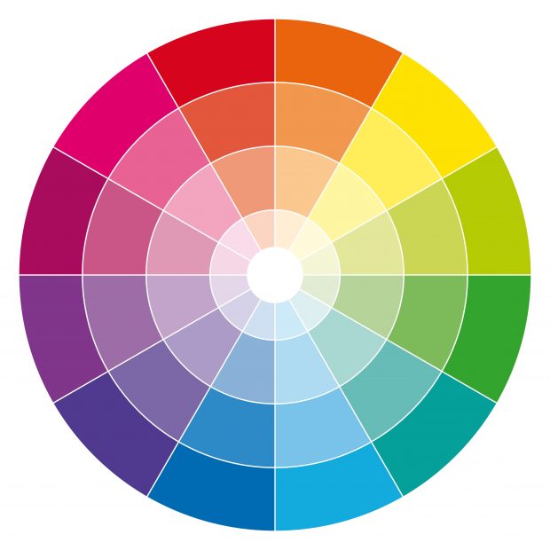 Use the color wheel to create contrasting Facebook cover photos