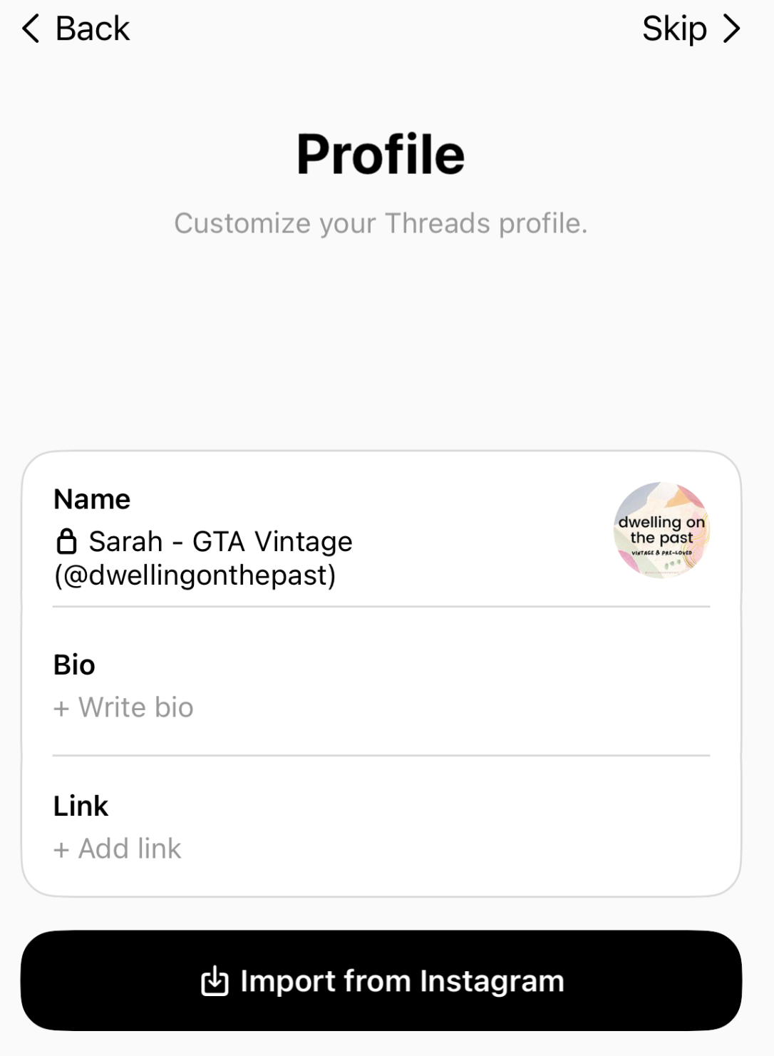 create Instagram Threads app