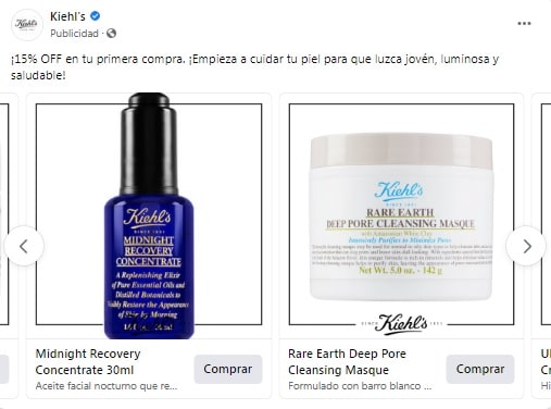 Anuncio por secuencia de Kiehl's