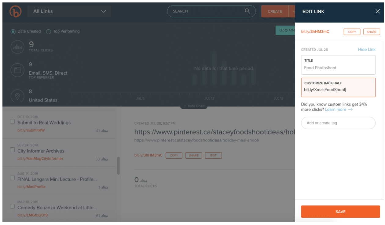 Bitly URL shortener