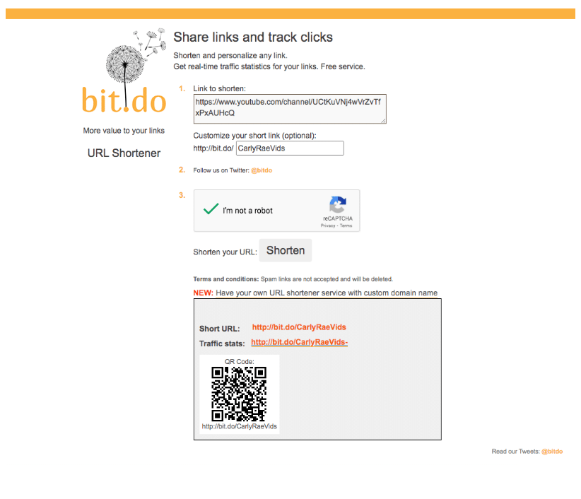 Screenshot Homepage von Bit.Do