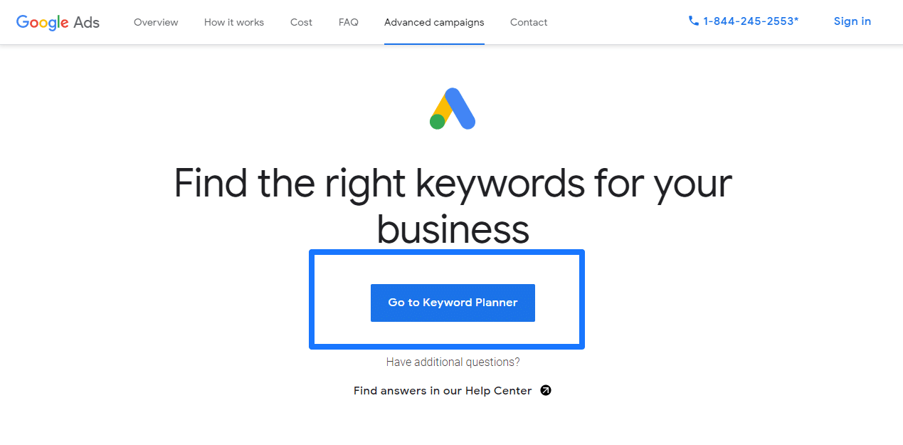 Go to Keyword Planner