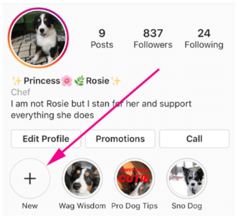 Create new Instagram highlight - story highlights ideas for instagram