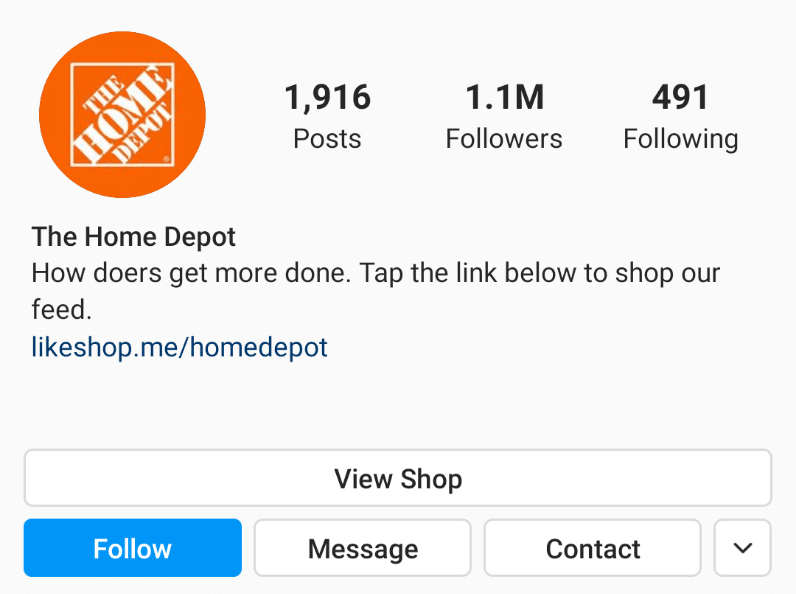 Instagram-Profilfoto von Home Depot