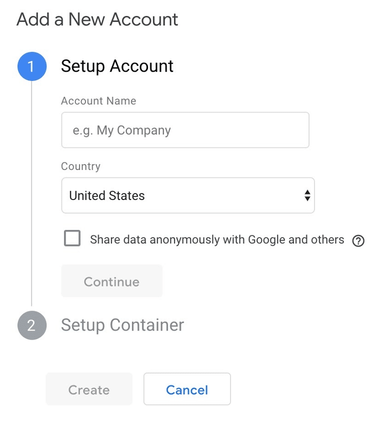 setting up your google account