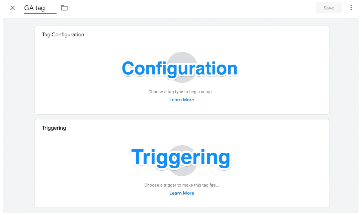 Configuration and triggering info on Google Tag Manager